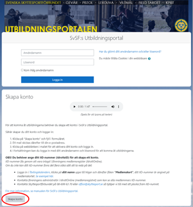 Skapa konto