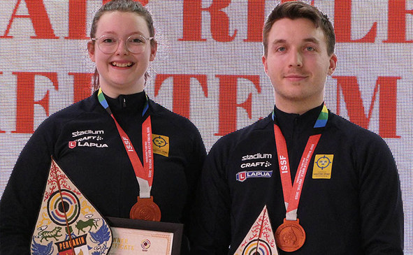 Isabelle Johansson Marcus Madsen brons mixed världscup Jakarta 2023